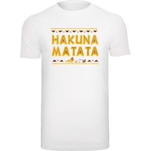 F4NT4STIC Shirt 'Disney König der Löwen Hakuna Matata'  donkerblauw / donkerbruin / donkergeel / wit