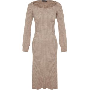 Trendyol Gebreide jurk  lichtbruin