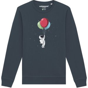 Watapparel Sweatshirt ' Little Balloon Astronaut '  antraciet / gemengde kleuren