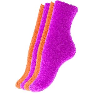 Yenita Sokken  oranje / fuchsia