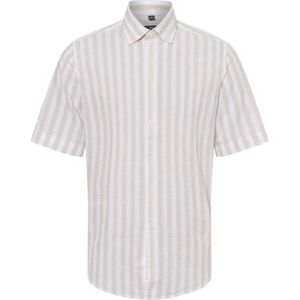 Nils Sundström Overhemd  beige / wit