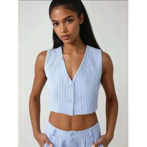 Hiccup Bodywarmer  lichtblauw / zwart