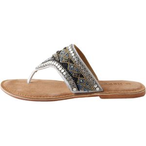 Next Teenslipper  blauw / goud / zwart / zilver