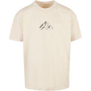 F4NT4STIC Shirt 'Mountain Berge Urlaub Winter Schnee Ski'  sand / grijs