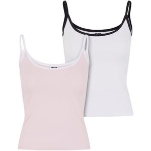 Urban Classics Top  pink / zwart / wit