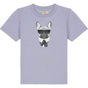 watabout.kids Shirt 'Ein Fescher Hund'  sering / zwart / wit
