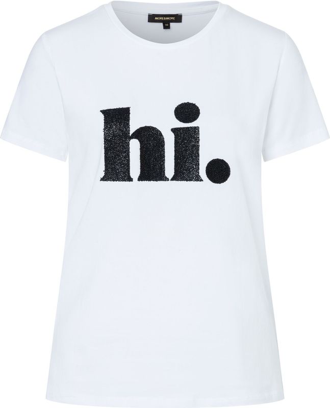 Shirt - Jersey - Ronde Hals - Normale Pasvorm - Kwartmouw - Tekst Print