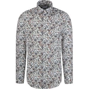 SEIDENSTICKER Zakelijk overhemd 'Schwarze Rose'  grijs / olijfgroen / roestrood / wit