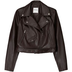 Bershka - Tussenjas - Donkerbruin - Bikerjack