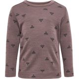 Hummel - Shirt - Mauve/Zwart - Lange Mouw - Normale Pasvorm