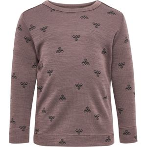Hummel - Shirt - Mauve/Zwart - Lange Mouw - Normale Pasvorm