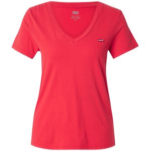 Longsleeve - True Red - V-hals - Korte Mouwen - Batwing-logo