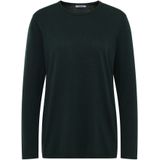 Cecil - Gebreide Trui - Ink Green - Lange Mouwen - Ronde Hals