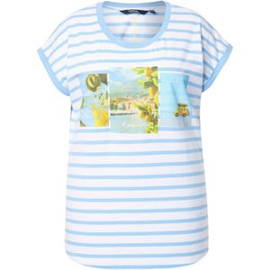 Ulla Popken Shirt  blauw / geel / groen / wit