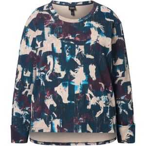 Ulla Popken Sweatshirt  beige / marine / royal blue/koningsblauw / bourgogne