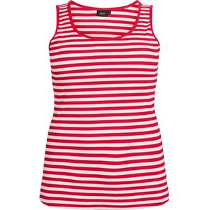 Zizzi Top 'Caamilla'  rood / wit