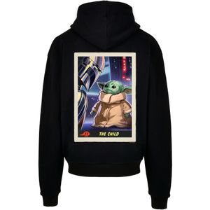 F4NT4STIC Sweatshirt 'Star Wars The Mandalorian The Child Card'  donkerblauw / lichtbruin / lichtgroen / zwart