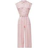 Jumpsuit - Denim - Effen - Lang/maxi - Slanke Pasvorm - Mouwloos