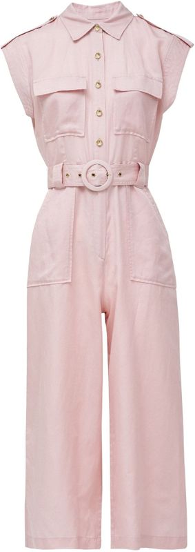 Jumpsuit - Denim - Effen - Lang/maxi - Slanke Pasvorm - Mouwloos