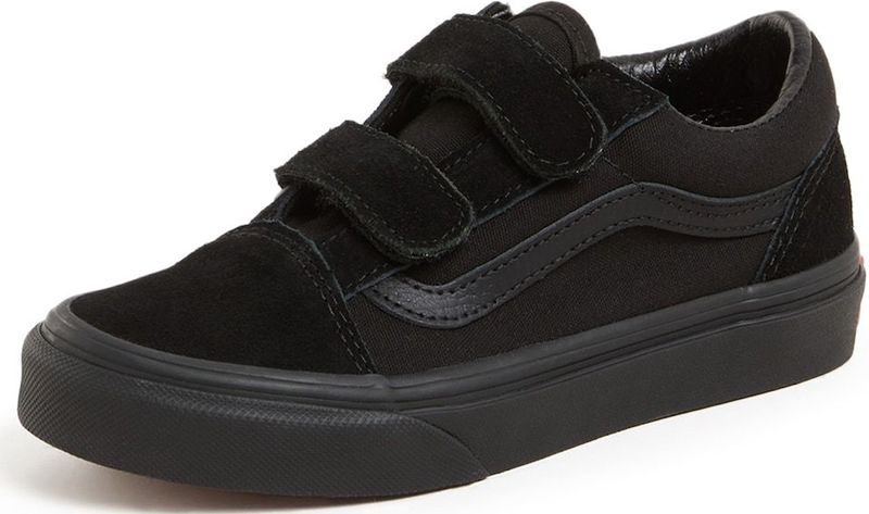 Vans - Old Skool V Sneakers - Zwart - Suède - Canvas - Rubber