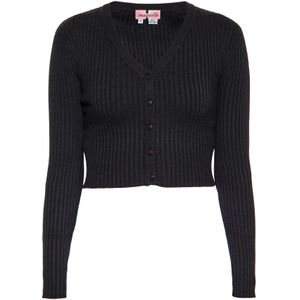 swirly Gebreid vest  zwart