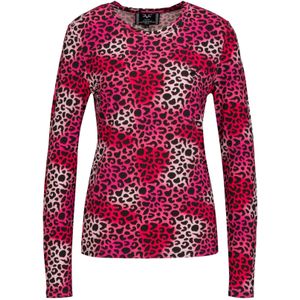 19V69 ITALIA Shirt 'Valeska Leo'  pink / zwart / wit