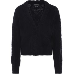 faina Gebreid vest  zwart