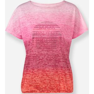 Aardbei Gedessineerd - Longsleeve - 65% Polyester 35% Viscose - Ronde Hals Korte Mouwen