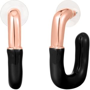 Yokoamii Oorbellen  rose-goud / zwart