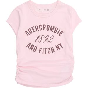 Abercrombie & Fitch - Shirt - Aubergine/Rosa - Ronde Hals - Kwartmouw