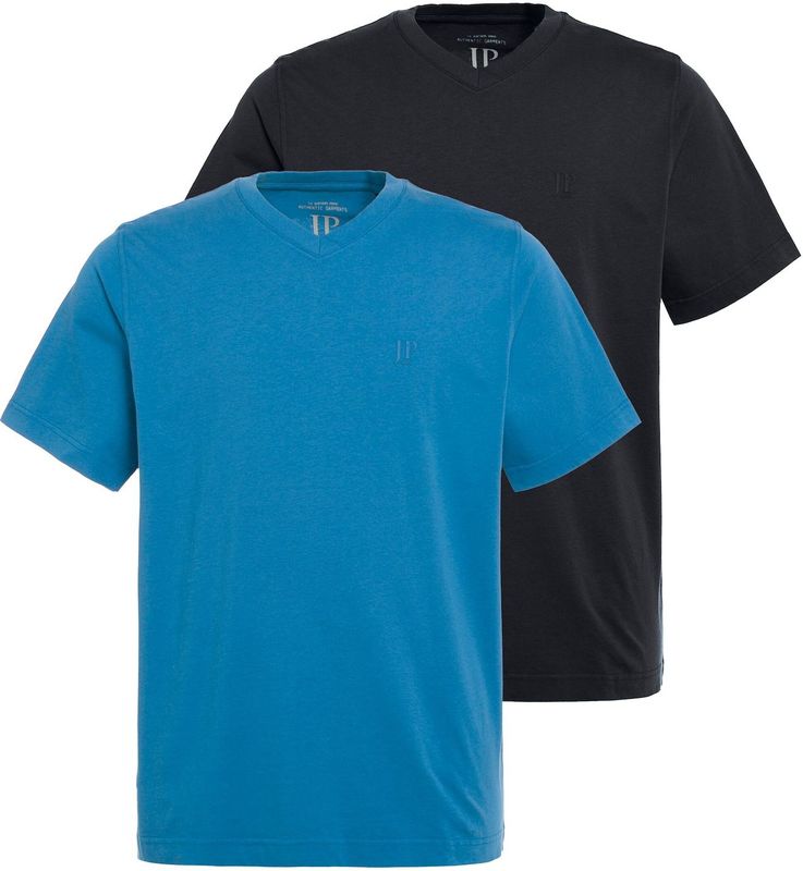 Shirt - Effen - Katoen - 2 Pack - V-hals - Kwartmouw