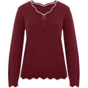 Imily Bela Trui  bourgogne / wit