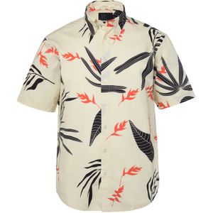 JP1880 Overhemd  beige / oranjerood / zwart