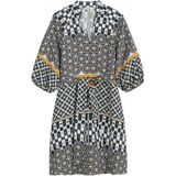 Marc O'Polo - Jurk - Marine - Raglanmouwen - Korte Lengte - Getailleerd