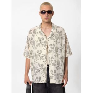 VAMOS CLO Overhemd 'Visalia'  beige / zwart