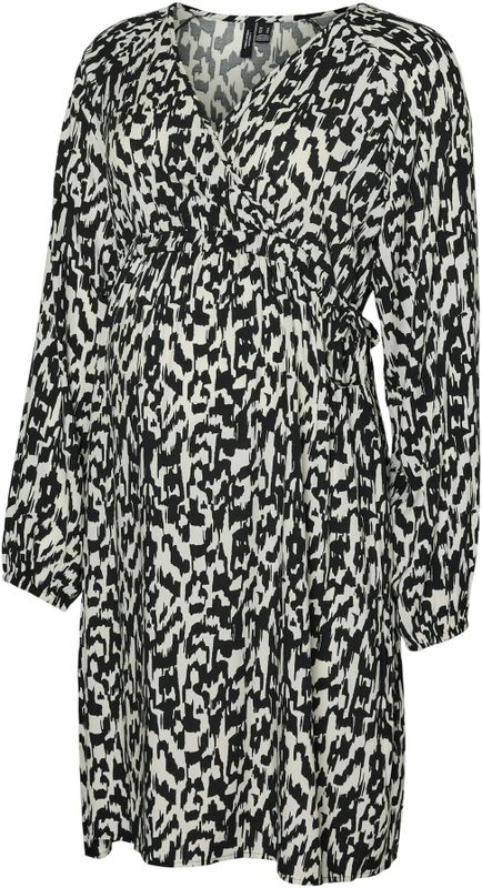 Vmmerika - Zwangerschapsjurk - V-Hals - Lange Mouwen - Knielengte - Regular Fit