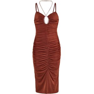faina Cocktailjurk  roestrood
