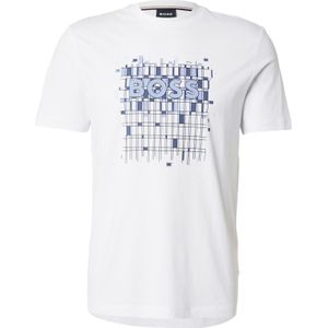 BOSS Shirt 'Thompson'  opaal / duifblauw / wit
