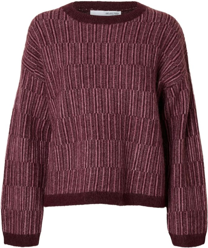 SELECTED Trui 'SLFALVA'  bessen / pastellila