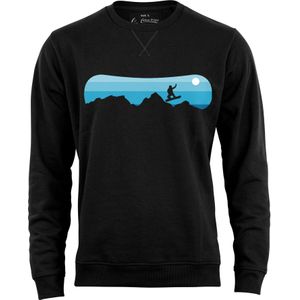 Cotton Prime Sweatshirt 'Snowboard'  lichtblauw / zwart