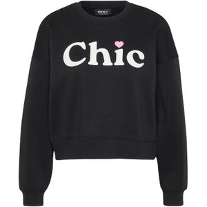 Only Petite Sweatshirt 'ONLBEST'  lichtroze / zwart / wit