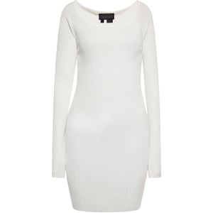 NAEMI Gebreide jurk  wolwit