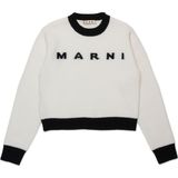 Marni - Trui - Zwart/Wit - Knitwear - Ronde Hals - Lange Mouw