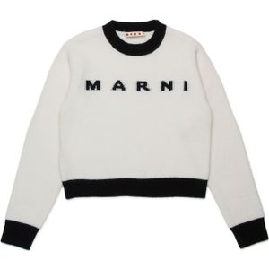 Marni - Trui - Zwart/Wit - Knitwear - Ronde Hals - Lange Mouw
