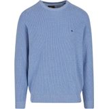 FYNCH-HATTON - Gebreide Trui - Crystal Blue - Met Ribboorden