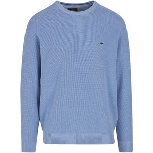 FYNCH-HATTON - Gebreide Trui - Crystal Blue - Met Ribboorden