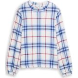 TOM TAILOR Shirt  blauw / pastelblauw / donkerrood / offwhite