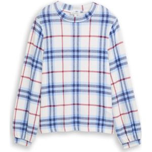 TOM TAILOR Shirt  blauw / pastelblauw / donkerrood / offwhite
