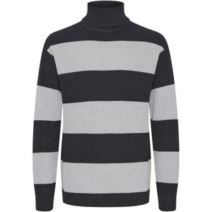 !Solid Trui 'Serge'  lichtgrijs / donkergrijs