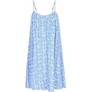 swirly Zomerjurk  lichtblauw / wit